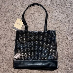 Patricia Nash Black Studded Tote Bag